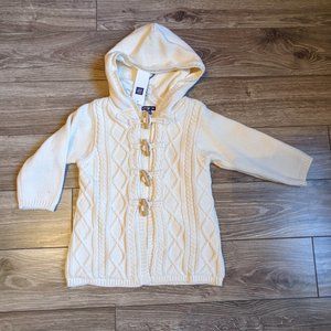 [KIDS 2/$40] NWT Baby (12-18M) - GAP Aran Knit Hooded Cardigan